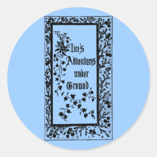 Sticker Rond Vintage Alice's Adventures Underground