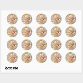 Sticker Rond Vintage alphonse mucha déesse (Feuille)