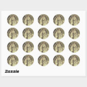 Sticker Rond Vintage américain Saddlebred Faux (Feuille)