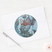 Sticker Rond Vintage Arthur Rackham voeux de Noël (Enveloppe)
