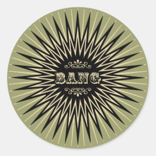 Sticker Rond Vintage Bang