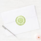 Sticker Rond Vintage Baroque Embossed Look Green 2 (Enveloppe)