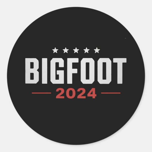 Sticker Rond Vintage Bigfoot pour les élections présidentielles (Devant)