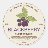 Vintage Blackberry Fruit Jam produit maison