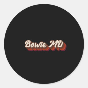 Sticker Rond Vintage Bowie Maryland