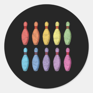 Sticker Rond Vintage Bowling