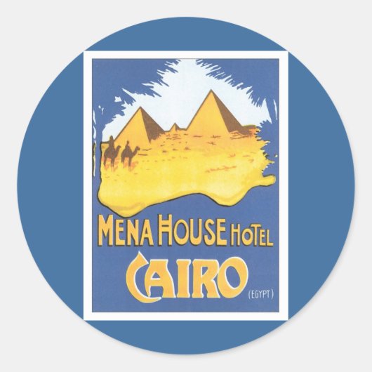 Sticker Rond Vintage Caire Egypte (Devant)