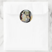 Sticker Rond Vintage Chili Santiago Voyage (Sac)