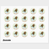 Sticker Rond Vintage Christmas Bells (Feuille)