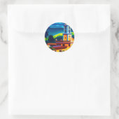 Sticker Rond Vintage Cuba (Sac)