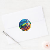 Sticker Rond Vintage Cuba (Enveloppe)
