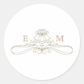 Sticker Rond Vintage Daisy Art Nouveau par Mucha (Devant)