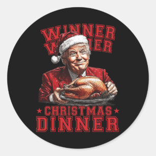 Sticker Rond Vintage drôle et humoristique Le gagnant de Trump