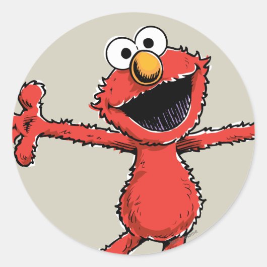 Sticker Rond Vintage Elmo (Devant)
