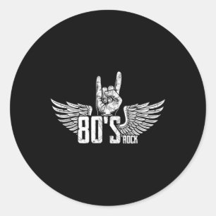 Sticker Rond Vintage États-Unis 80 S Style Rock Concert Poster