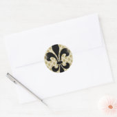 Sticker Rond Vintage Fleur de lis (Enveloppe)