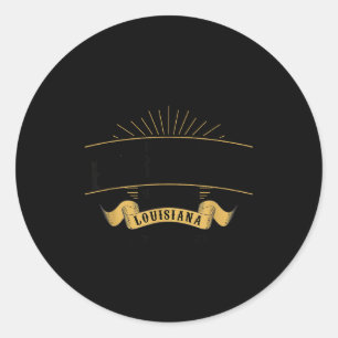 Sticker Rond Vintage French Quarter rue Bourbon La Nouvelle-Orl