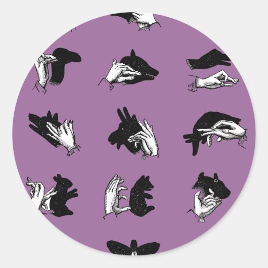 Sticker Rond Vintage Hand (Devant)