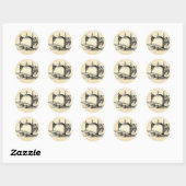 Sticker Rond Vintage Hand (Feuille)