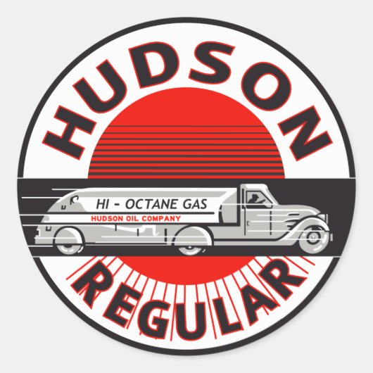Sticker Rond Vintage Hudson (Devant)