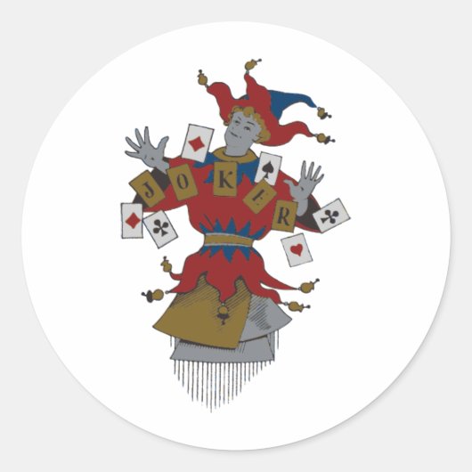 Sticker Rond Vintage Joker (Devant)