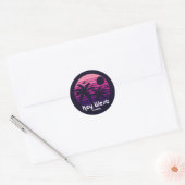 Sticker Rond Vintage Key West Floride (Enveloppe)