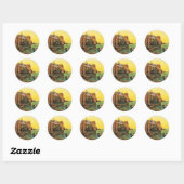 Sticker Rond Vintage Le Maroc (Feuille)