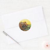 Sticker Rond Vintage Le Maroc (Enveloppe)