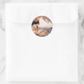 Sticker Rond Vintage Lecture sous un arbre (Sac)