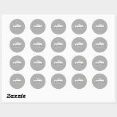 Sticker Rond Vintage Mariage de camion blanc (Feuille)