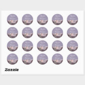 Sticker Rond Vintage Mariage Floral (Feuille)
