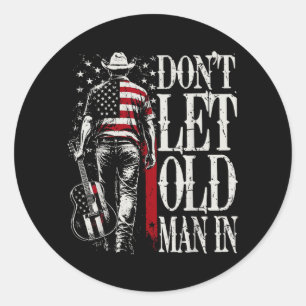 Sticker Rond Vintage Ne laissez pas le vieil homme dans un drap