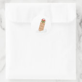 Sticker Rond Vintage neige (Sac)