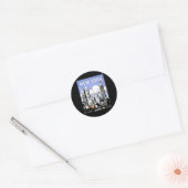 Sticker Rond Vintage New York (Enveloppe)
