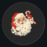 Sticker Rond Vintage Noël Père Noël Face Drôle Vieux Fashi<br><div class="desc">Vintage Noël Père Noël Face Drôle Vieux Noël</div>