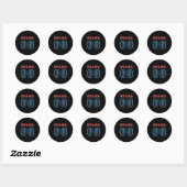 Sticker Rond Vintage Obama 08 (Feuille)