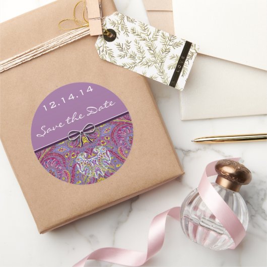 Sticker Rond Vintage Paisley (Cadeaux)