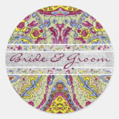 Sticker Rond Vintage Paisley (Devant)