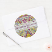 Sticker Rond Vintage Paisley (Enveloppe)