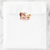 Sticker Rond Vintage Pâques (Sac)