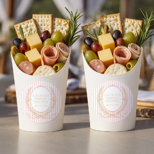 Sticker Rond Vintage Paris Glam   Rayure Rose Enterrement de Vi