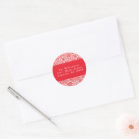 Vintage Red Damas Custom Christmas Adresse de reto