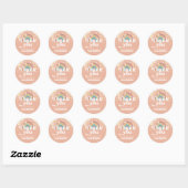 Sticker Rond Vintage Retro Daisy Boho Rainbow Merci (Feuille)