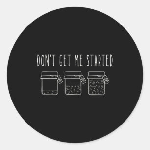 Sticker Rond Vintage Rétro Ne Me Lancez Pas Sourdough Joyeux