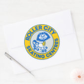 Sticker Rond Vintage Roller City Australie (Enveloppe)