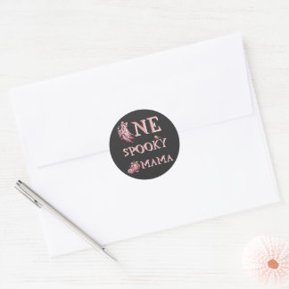 Sticker Rond Vintage Rose Une Maman Effrayante Coquette Café Fa
