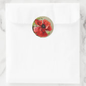Sticker Rond Vintage rouge (Sac)