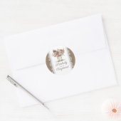 Sticker Rond Vintage rustique Mason Jar | Mariage Burlap (Enveloppe)