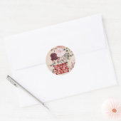 Sticker Rond Vintage Spring Double Happings/Mariage chinois (Enveloppe)