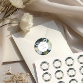 Sticker Rond Vintage Swan Love Mariage